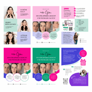 Zwei Flyer Varianten für einen Beauty Coach