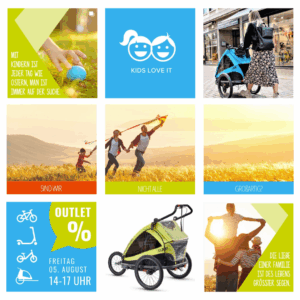 Instagram Posts für eine Fahrrad Brand