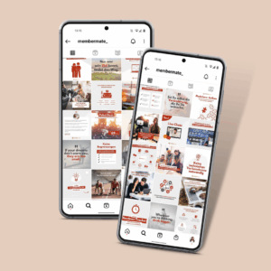 Instagram Posts für eine Membership Plattform
